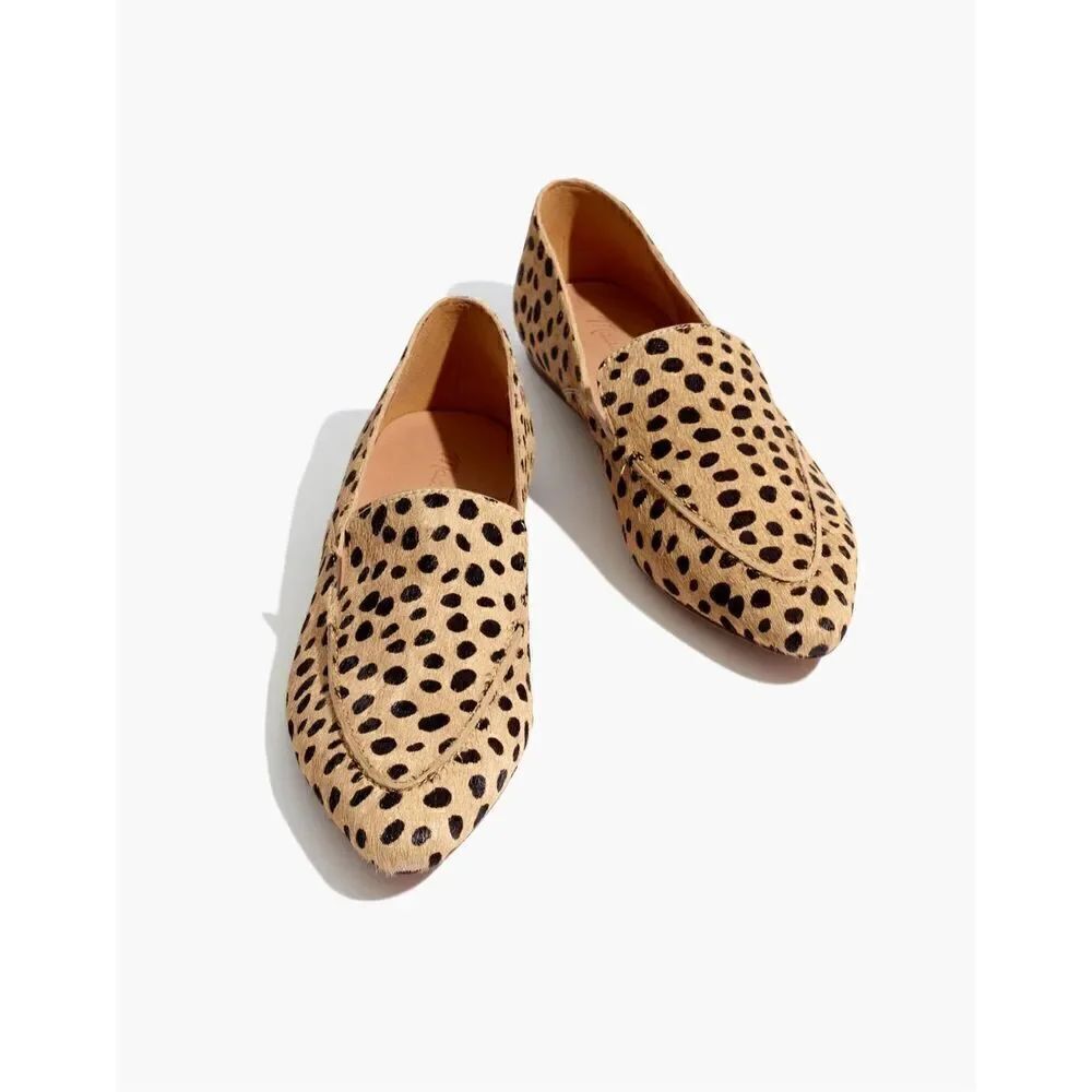 Madewell The Frances Skimmer in Dotted Calf Hair sand dune size 7